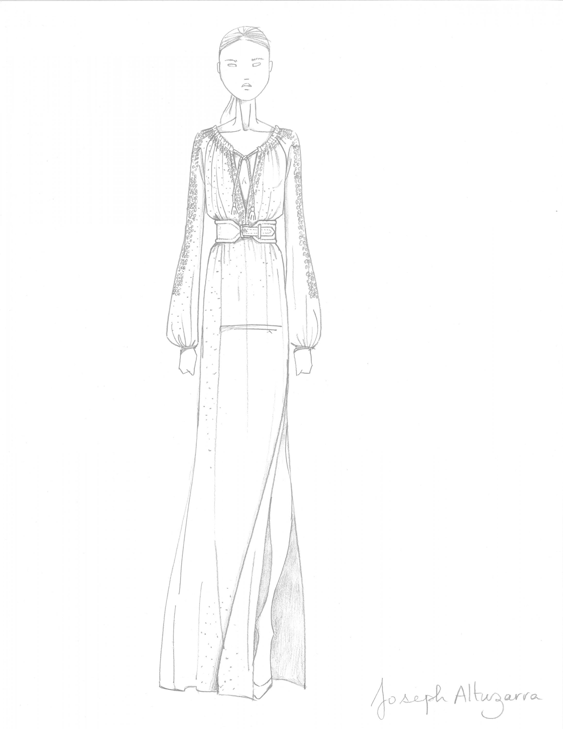 Project Dream Maxi Swiss Dot Sketch