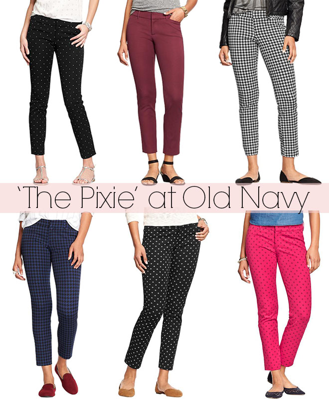 old navy pixie pants size chart