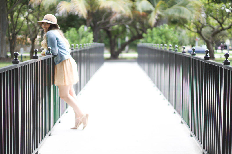 Gold Old Navy Skirt and Nordstrom Maroon Scallop Tank (12 of 13)