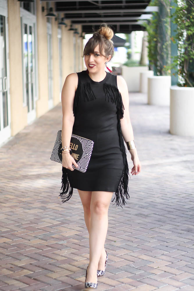 Little Black Fringe Dress (1 of 11)