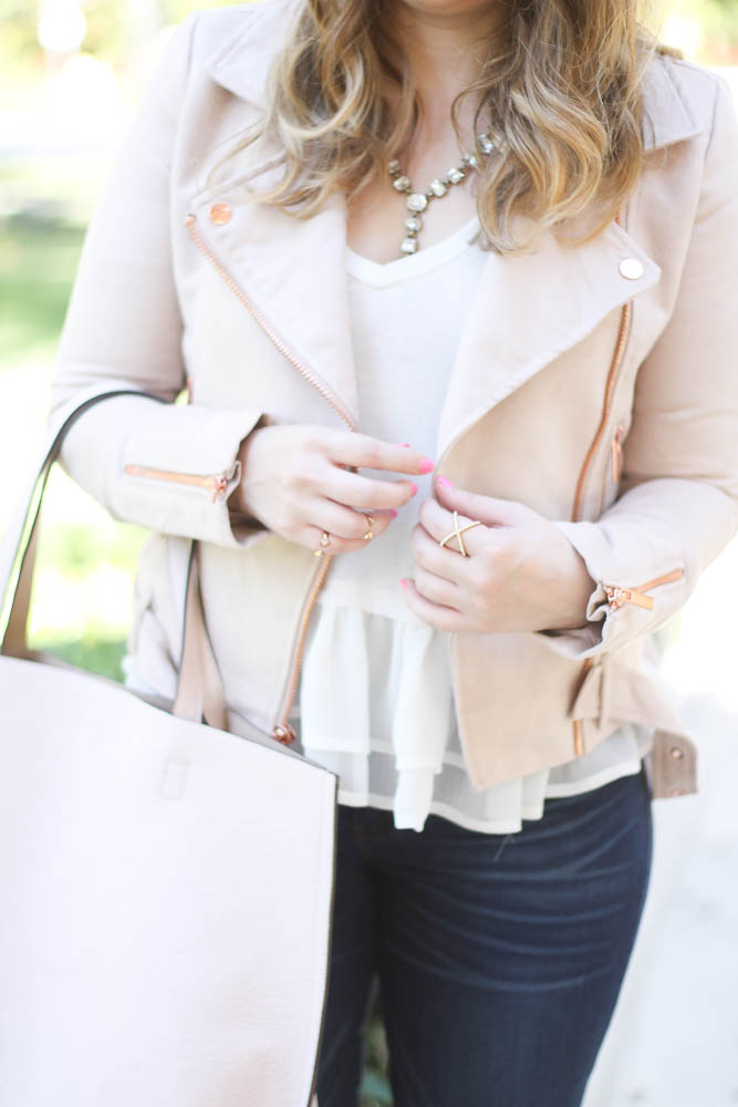 Denim Flares and Blush Moto Jacket (8 of 11)