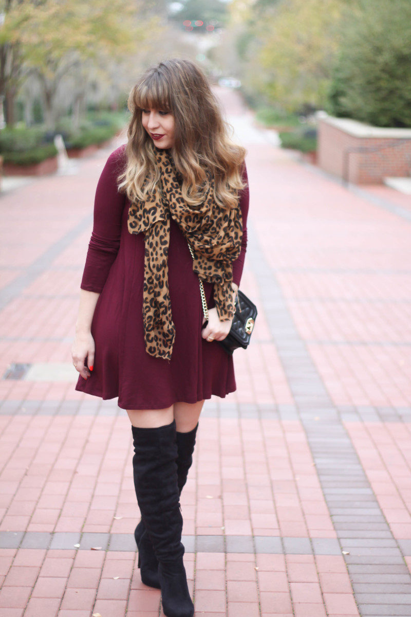 maroon dress boots