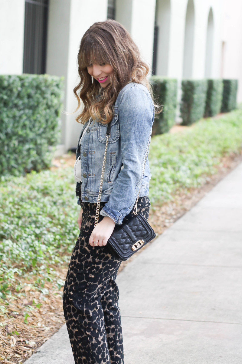 Choies bow blouse, j crew factory jean jacket, old navy harper pant in leopard, sole society tiia-5