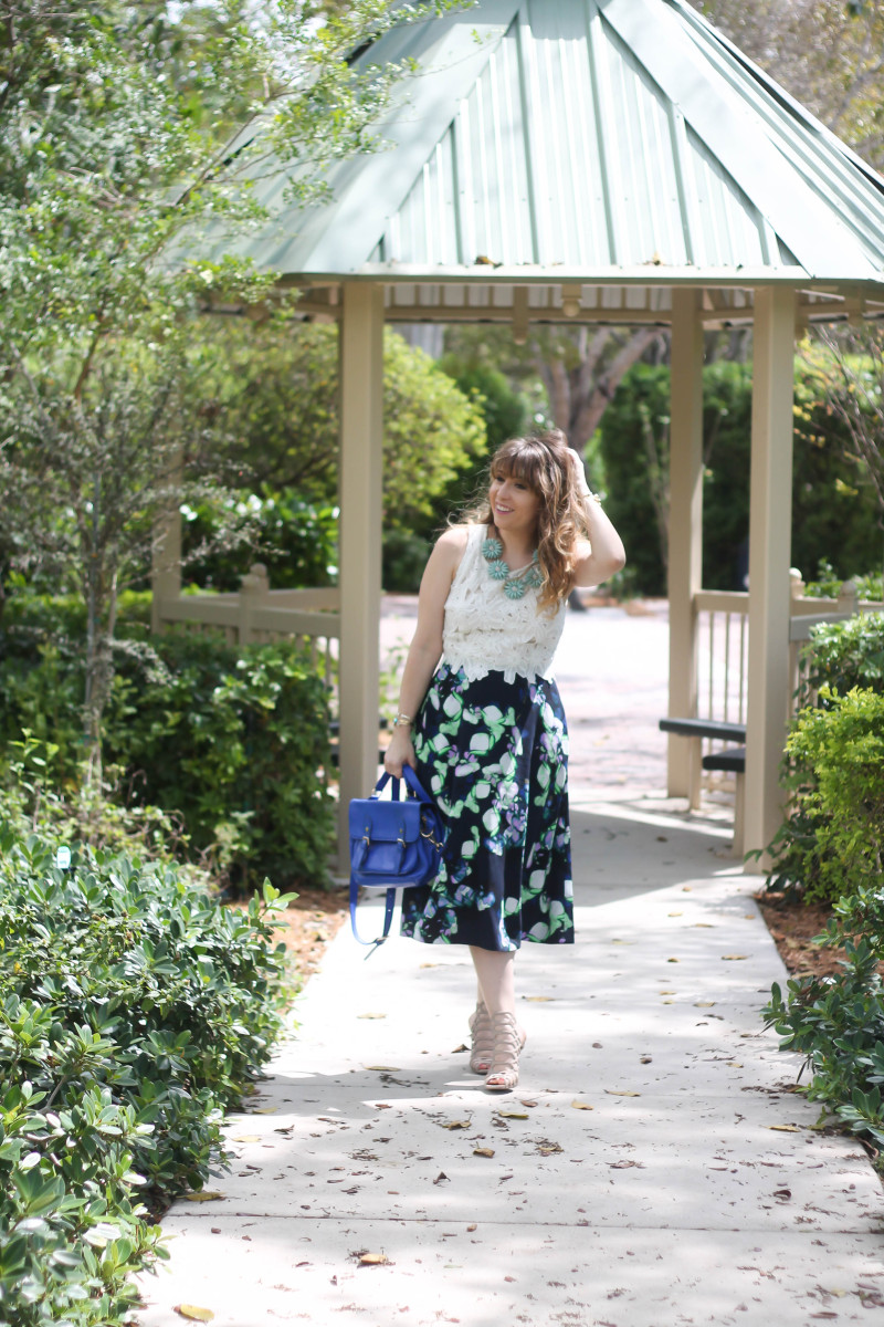 Banana Republic Spring Trends - the floral midi skirt