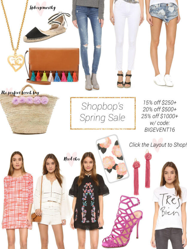 shopbop spring sale