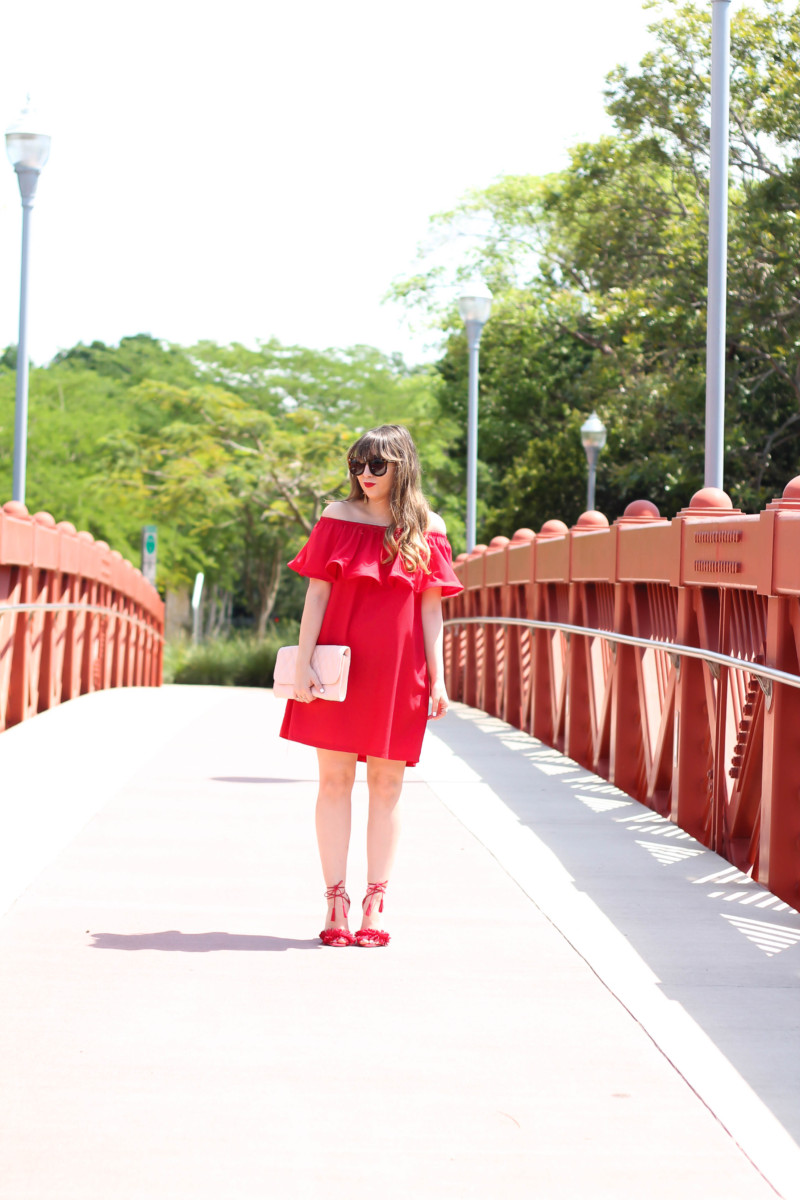 Choies off the shoulder red dress