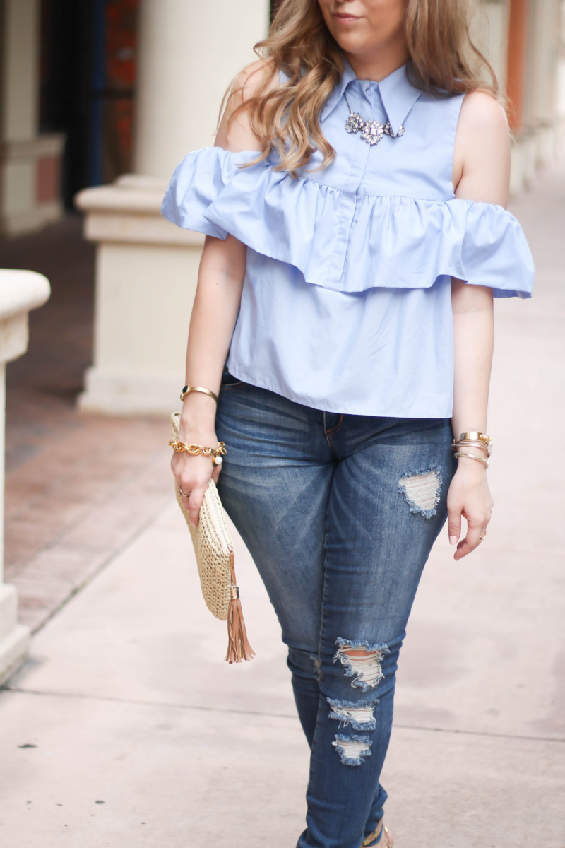 Choies ruffle top + jeans-5