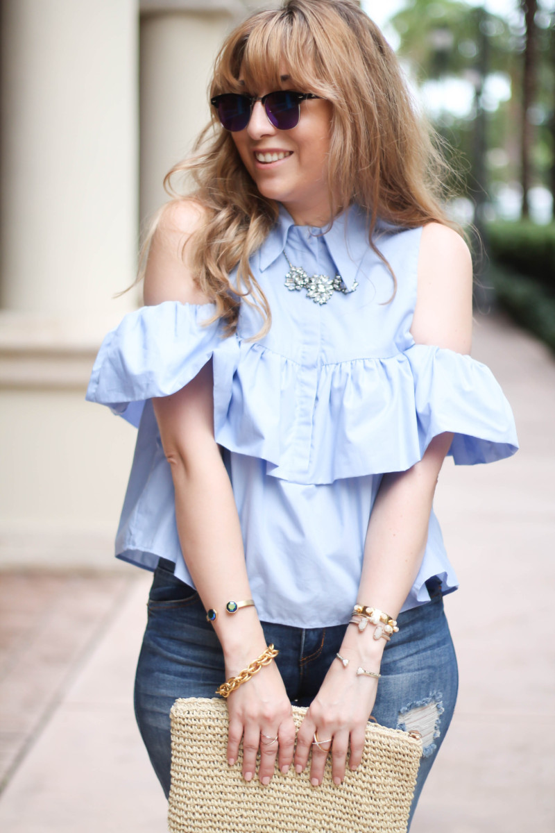 Choies ruffle top + jeans-7