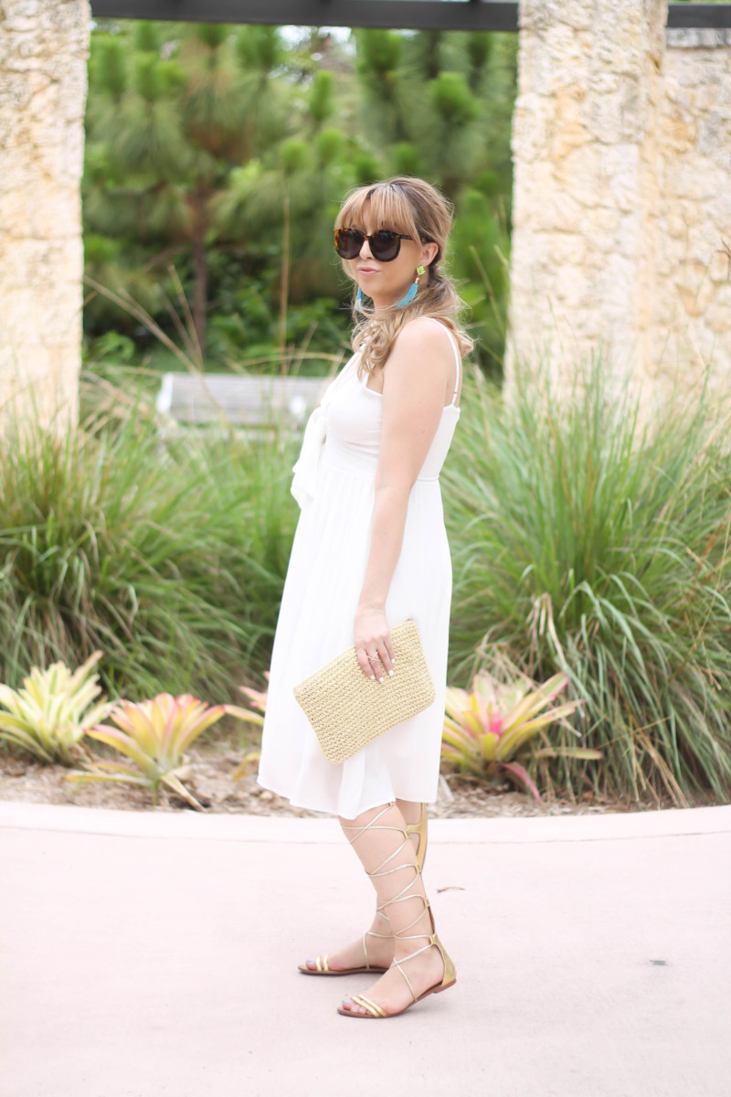 Wayf White tie dress-5