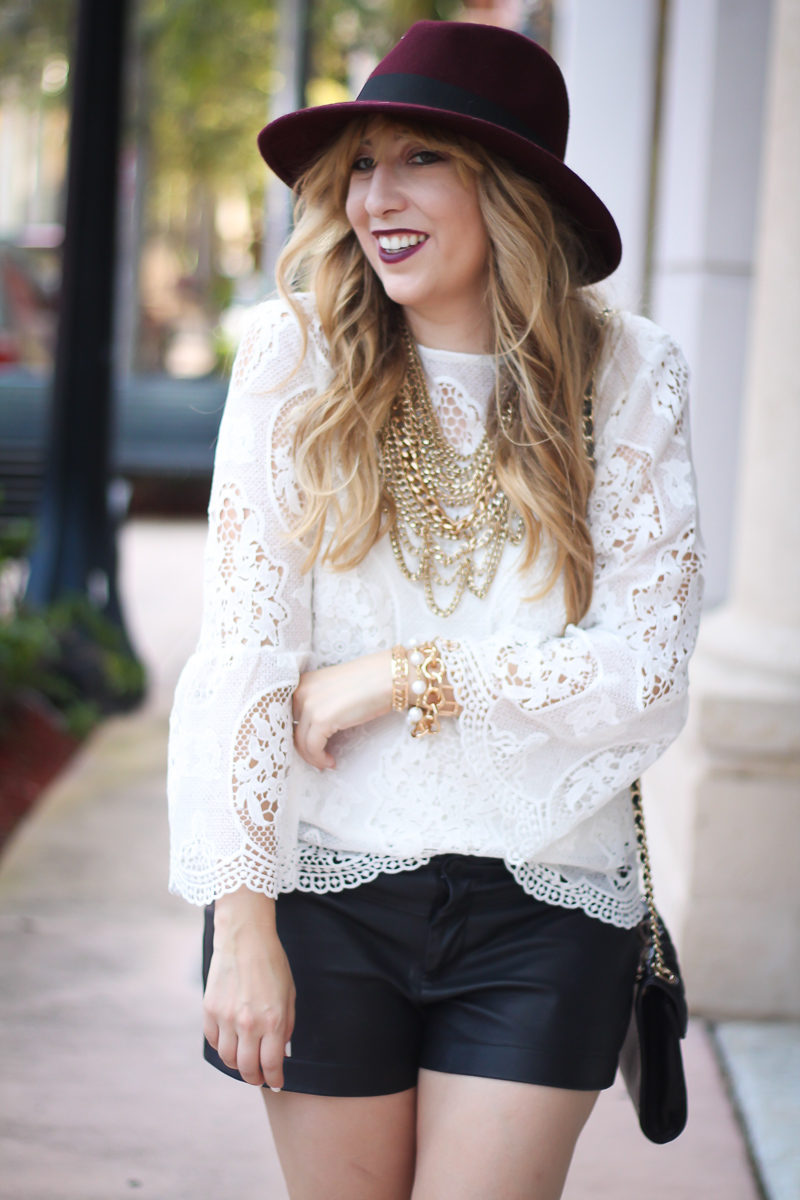 choie-white-lace-bell-sleeve-top-leather-shorts-target-maroon-felt-fedora-lc-lauren-conrad-booties-rebecca-minkoff-quilted-mini-affair-bag-14-of-16