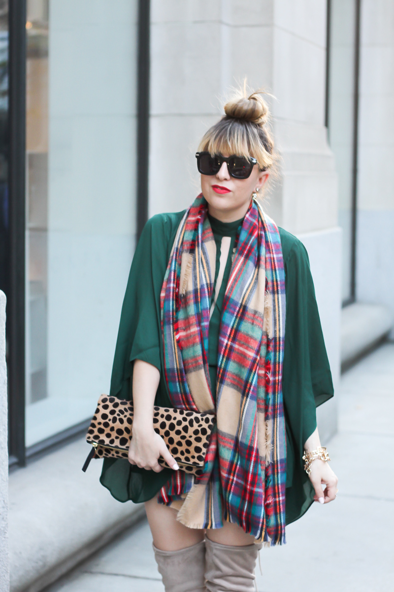 forever-21-green-romper-plaid-blanket-scarf-chinese-laundry-over-the-knee-boots-2-of-9