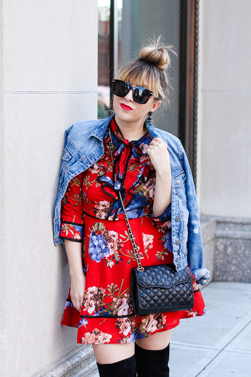 Miami fashion blogger Stephanie Pernas styles a fall floral dress