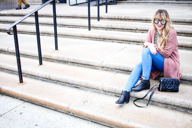 pink-forever-21-cardigan-whowhatwear-stripe-tee-and-old-navy-jeans-1-of-1