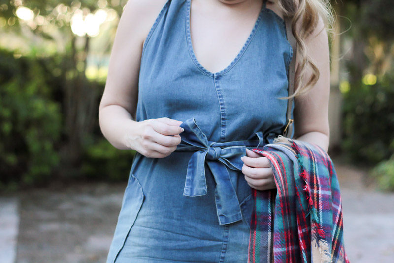 denim-dress-and-blanket-scarf