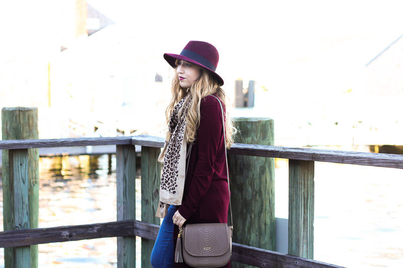 Miami fashion blogger Stephanie Pernas wearing a pretty fall outfit in Nantucket 