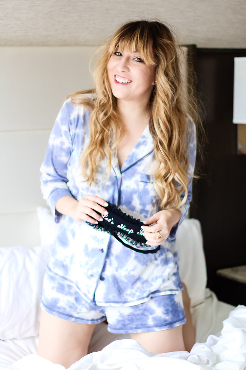 Miami fashion blogger Stephanie Pernas of A Sparkle Factor wearing PJ Salvage pajamas