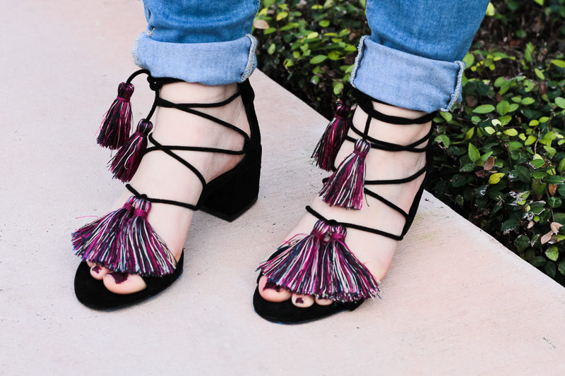 Miami fashion blogger Stephanie Pernas wearing Rebecca Minkoff Isla sandals