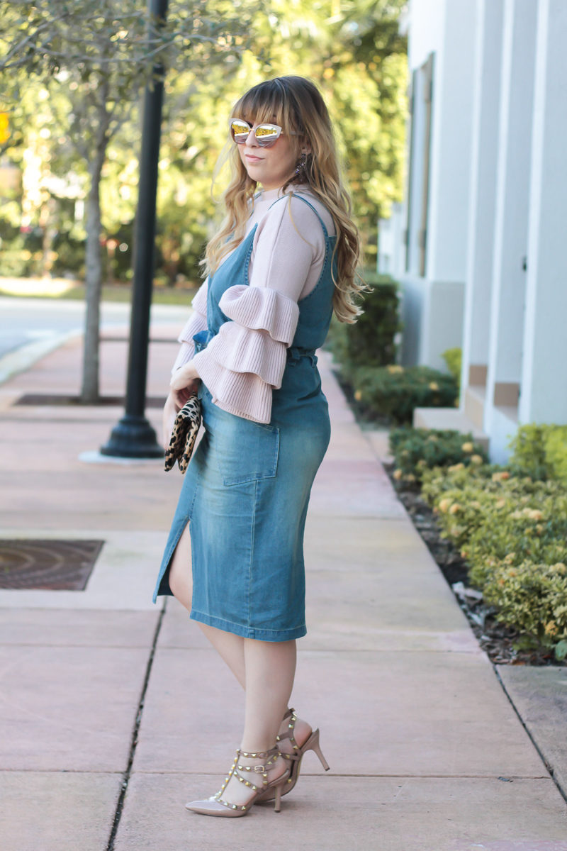 Miami fashion blogger Stephanie Pernas wearing a cute sweater under dress outfit idea