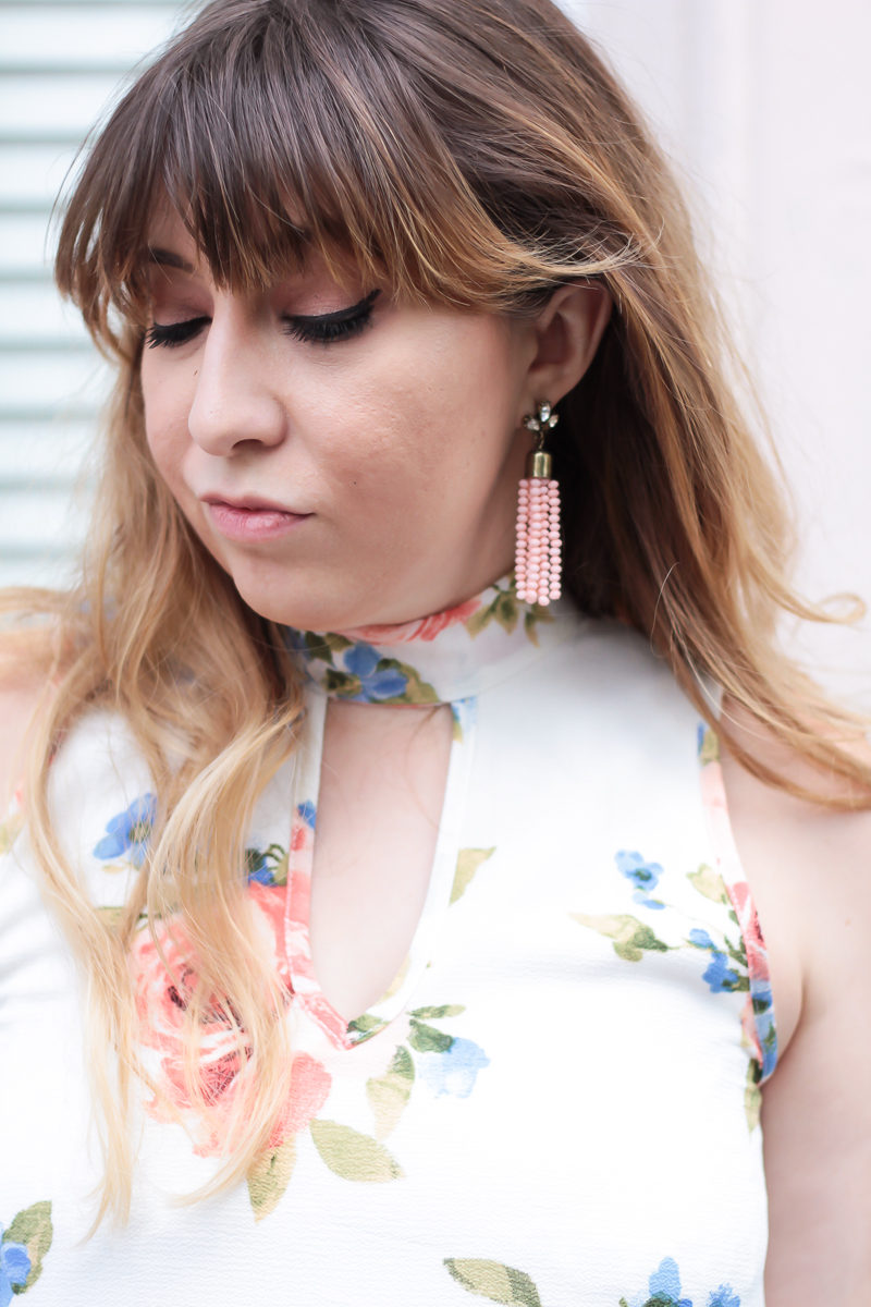 Miami fashion blogger Stephanie Pernas wearing Sugarfix tassel earrings