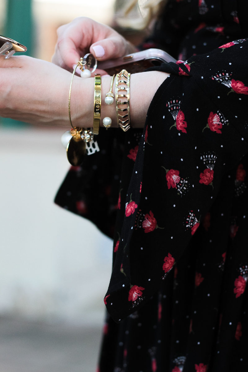 Miami fashion blogger Stephanie Pernas styling taudrey, Moon & Lola and Baublebar bracelets 