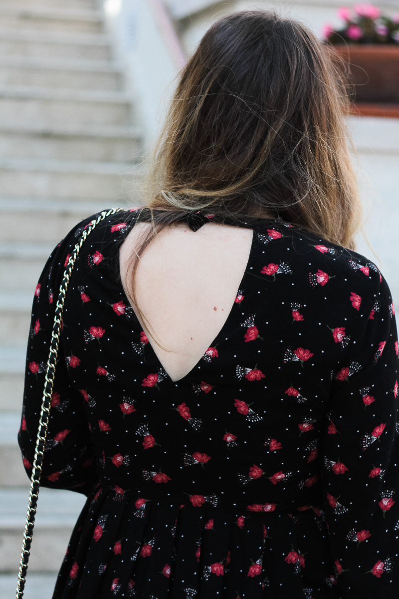 Miami fashion blogger Stephanie Pernas shows off the back of the Free People Tegan dress 