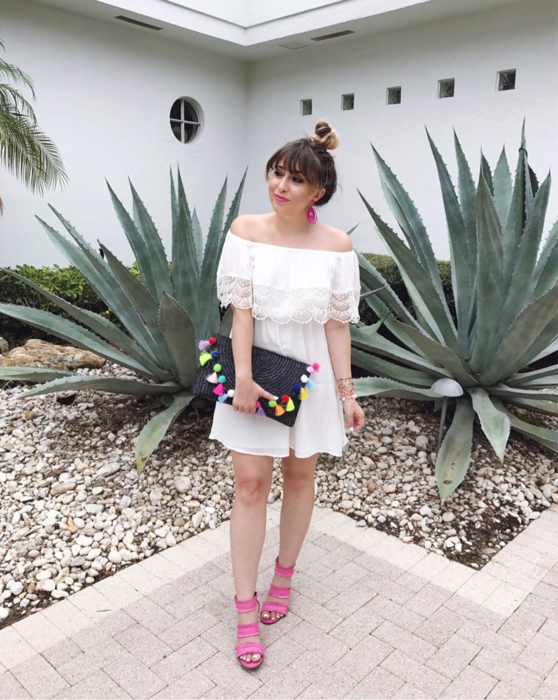 Miami fashion blogger Stephanie Pernas sharing a baby shower outfit idea