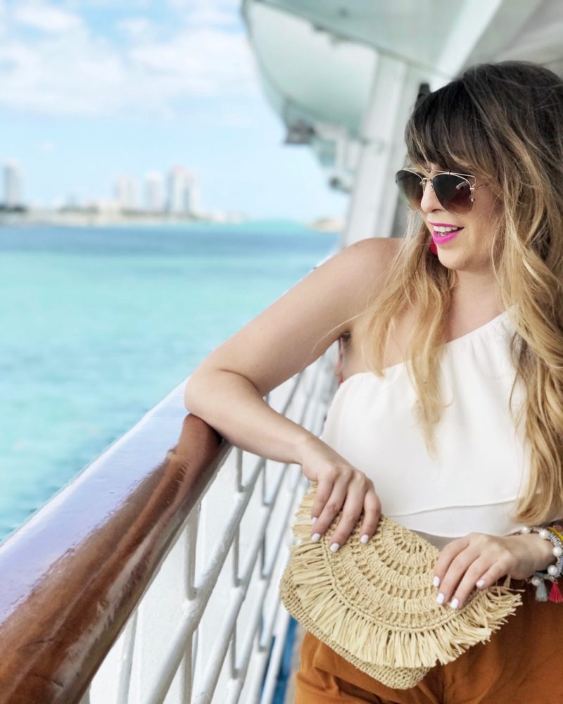 Miami fashion blogger Stephanie Pernas on the Carnival Victory