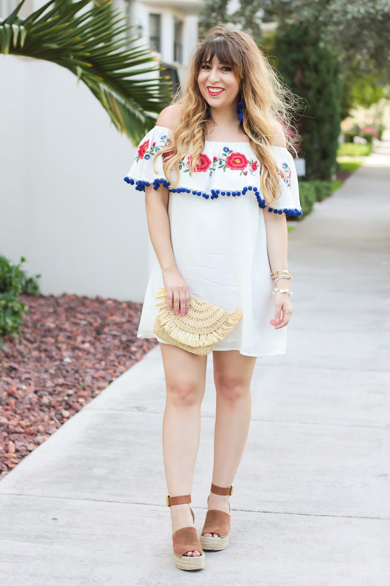 Miami fashion blogger Stephanie Pernas wearing the Goodnight Macaroon Grace dress