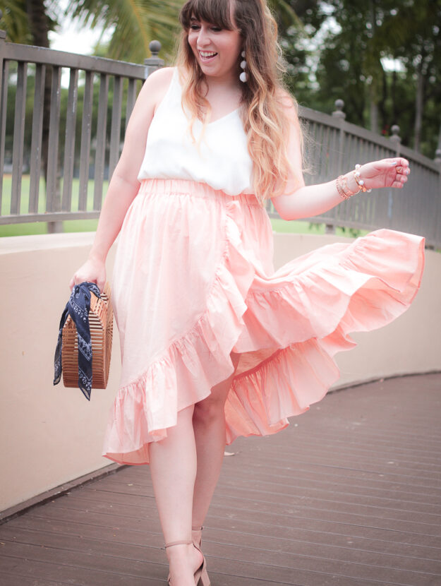 ASOS ruffle maxi skirt outfit for summer-2