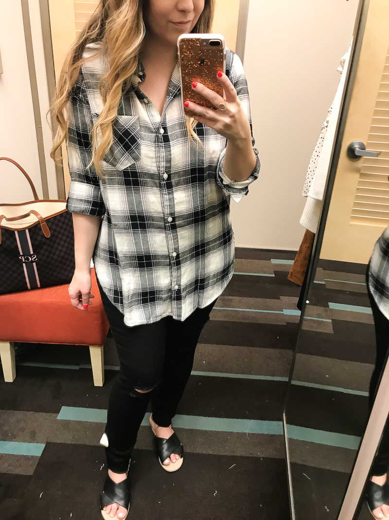 Nordstrom Anniversary Sale BP plaid button down tunic