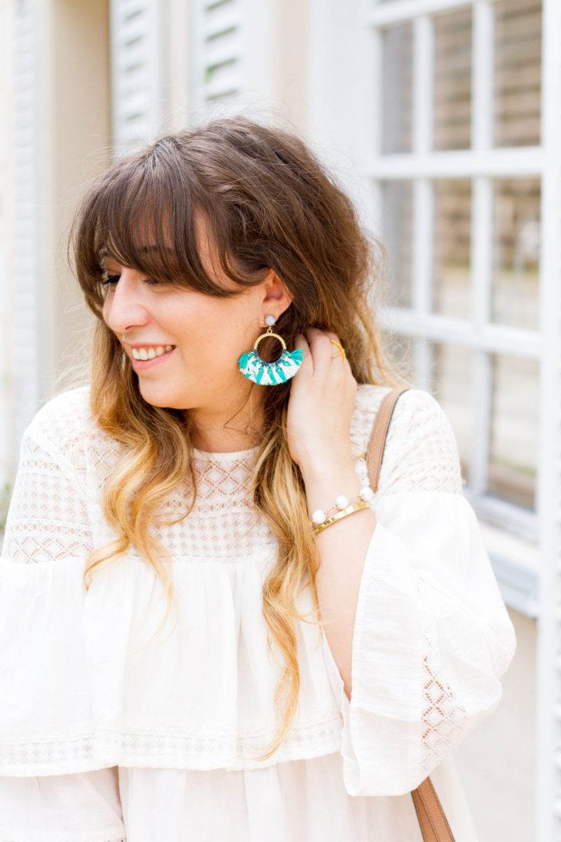 Miami fashion blogger Stephanie Pernas wearing Sugarfix by Baublebar earrings 