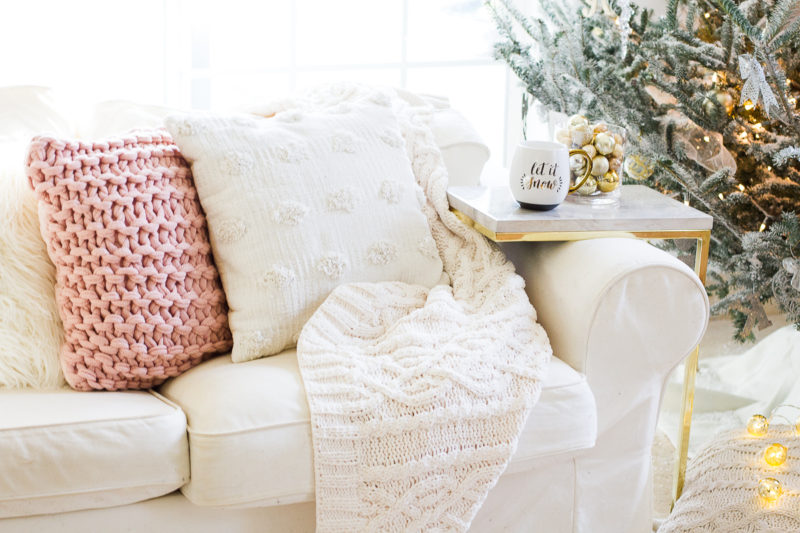 Cute holiday decor couch