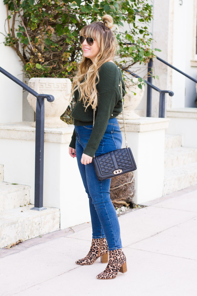 Jeans and leopard booties