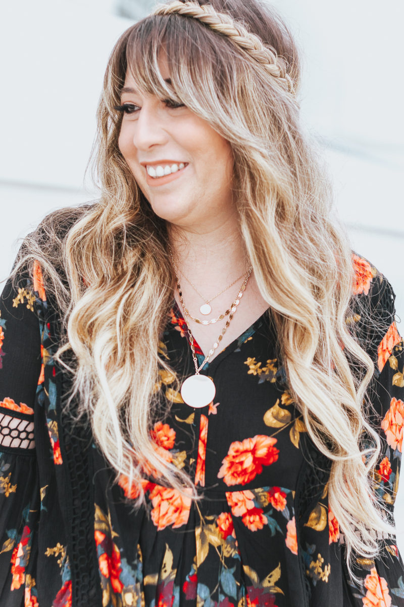 Coin necklaces and boho top