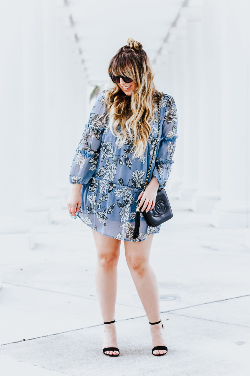 Spring dresses- blue floral dress