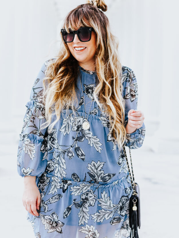 Spring dresses- blue floral dress