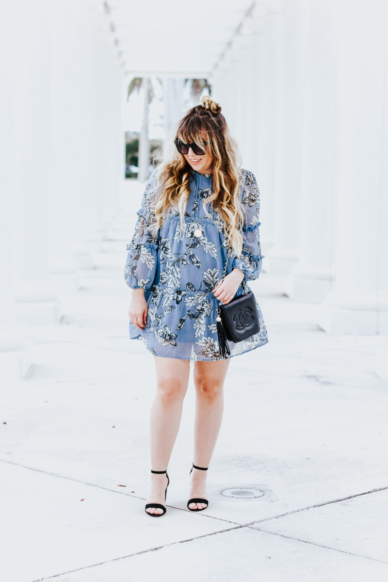 Spring dresses- blue floral dress