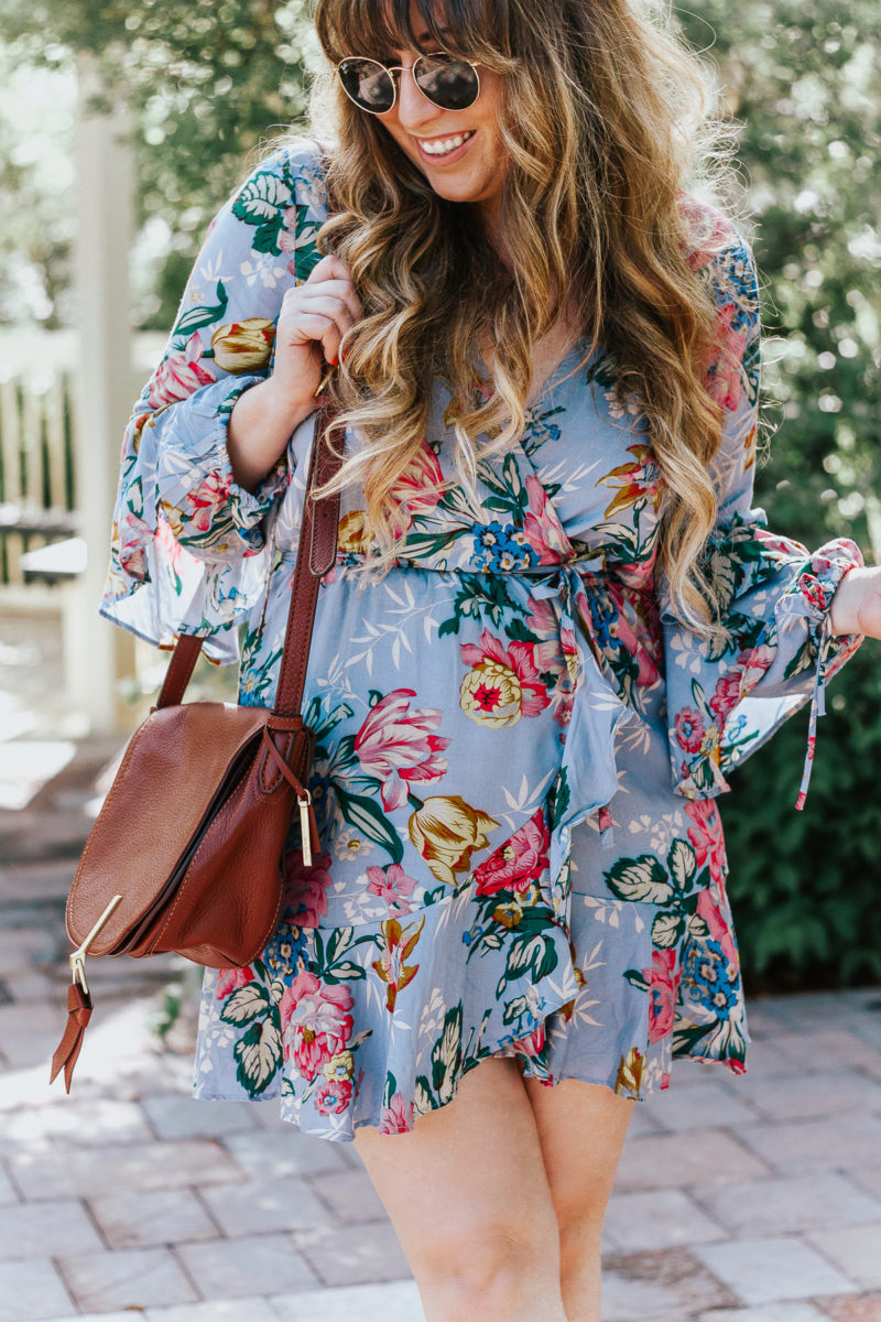 Shein blue floral wrapdress-19