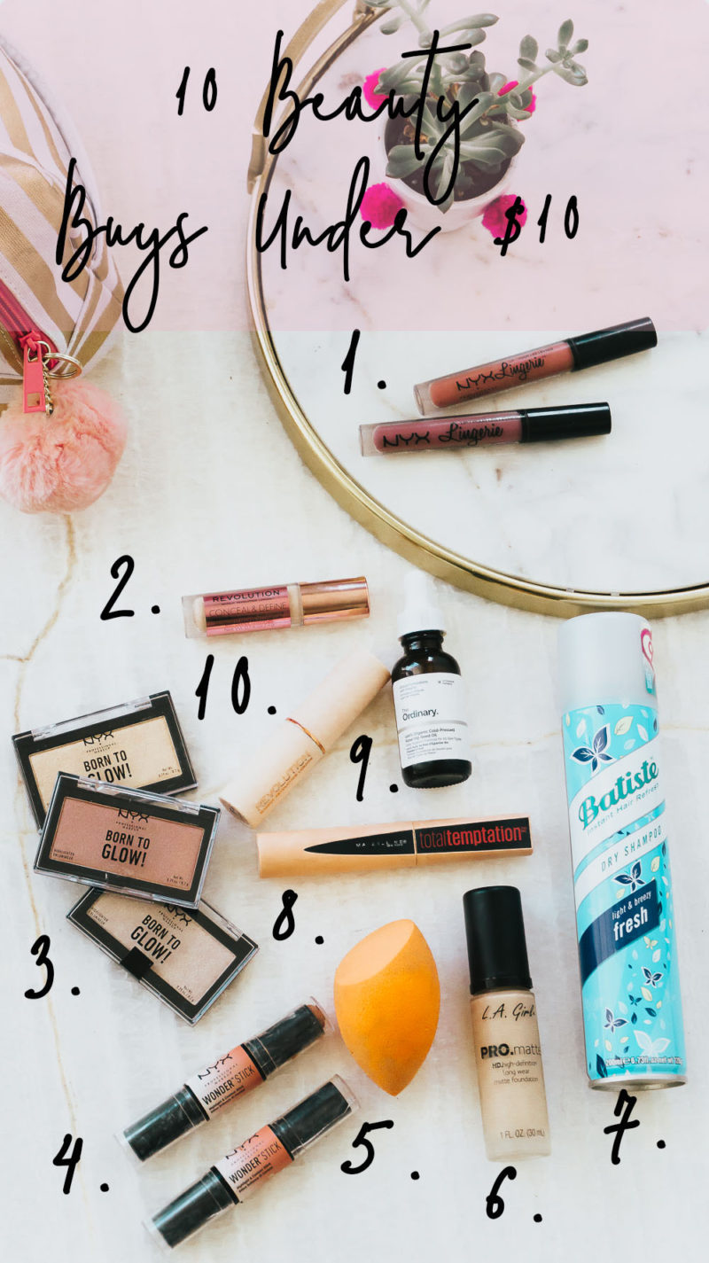 10 Beauty Buys Under $10 list