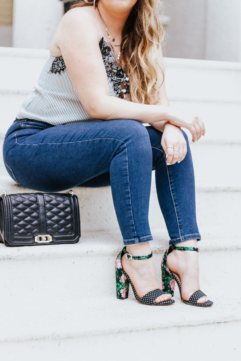 Stripe tie top + jeans casual summer outfit-9