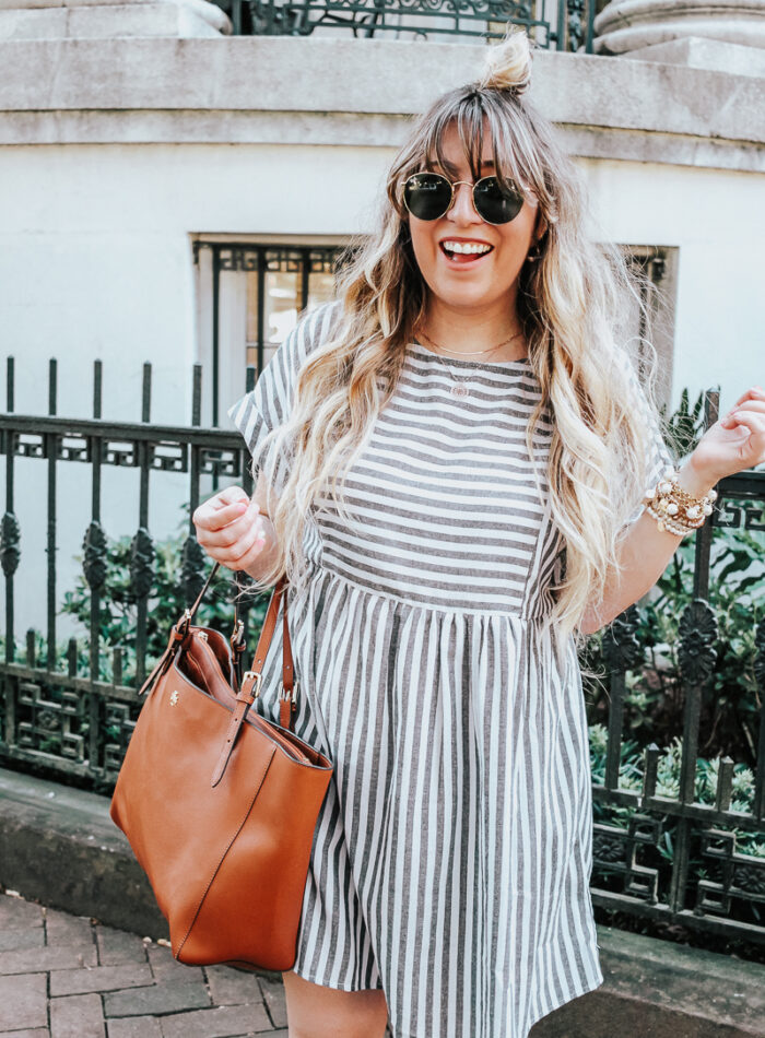Easy gray striped dress for summer-15