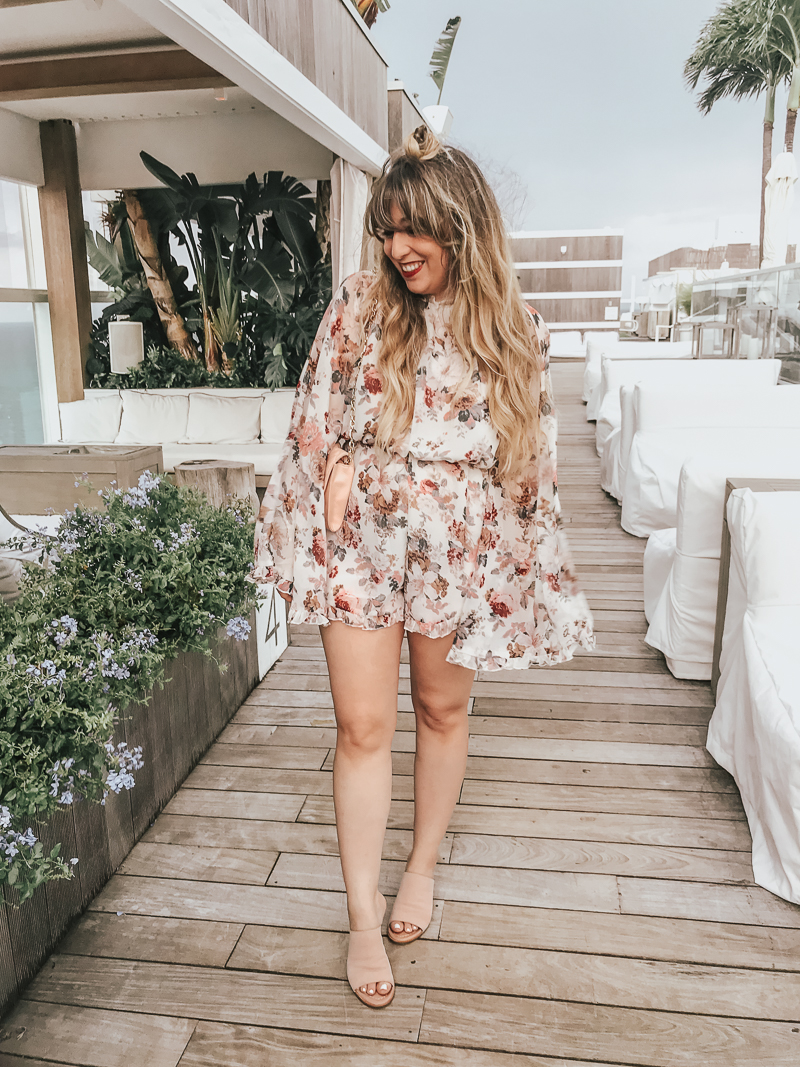 Long sleeve floral romper-4