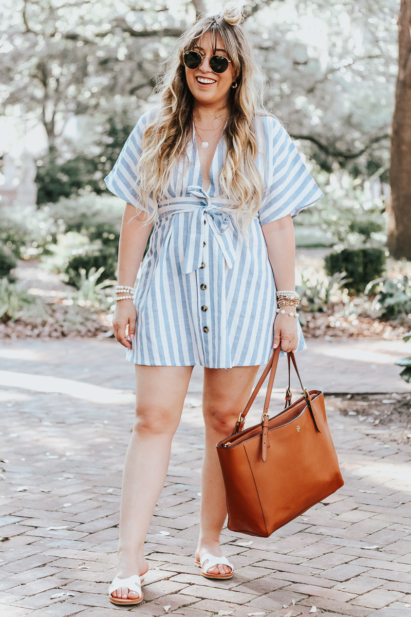 Shein-blue-and-white-stripe-dress-3