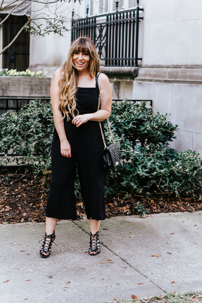 black long romper outfit