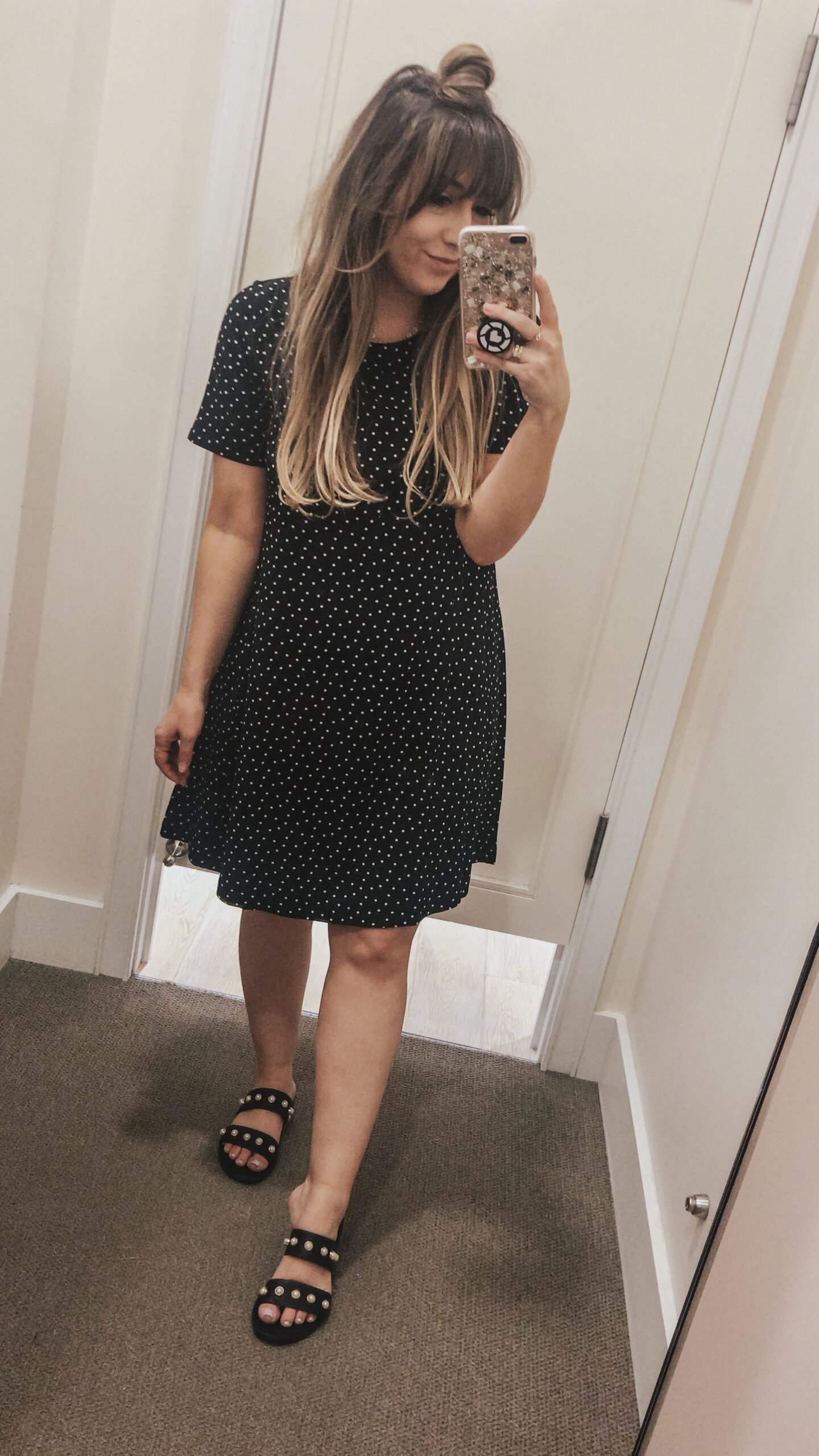 Polka dot tshirt dress 