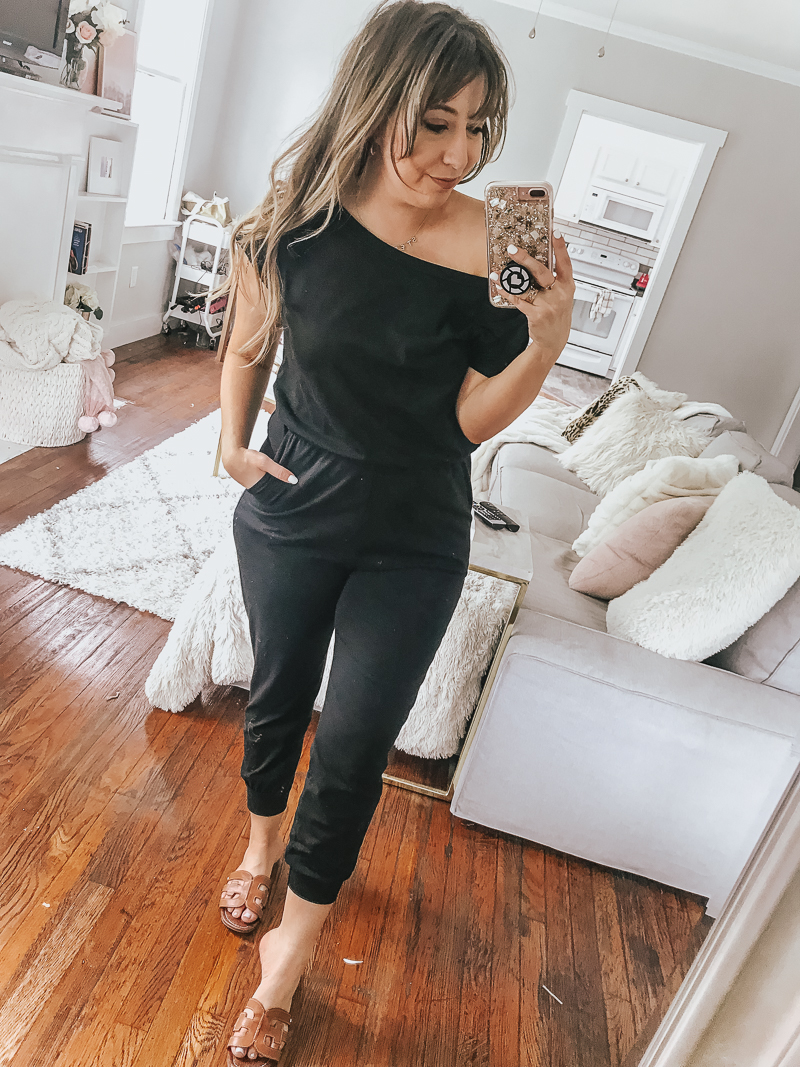 Amazon spring fashion haul - black jumpsuit