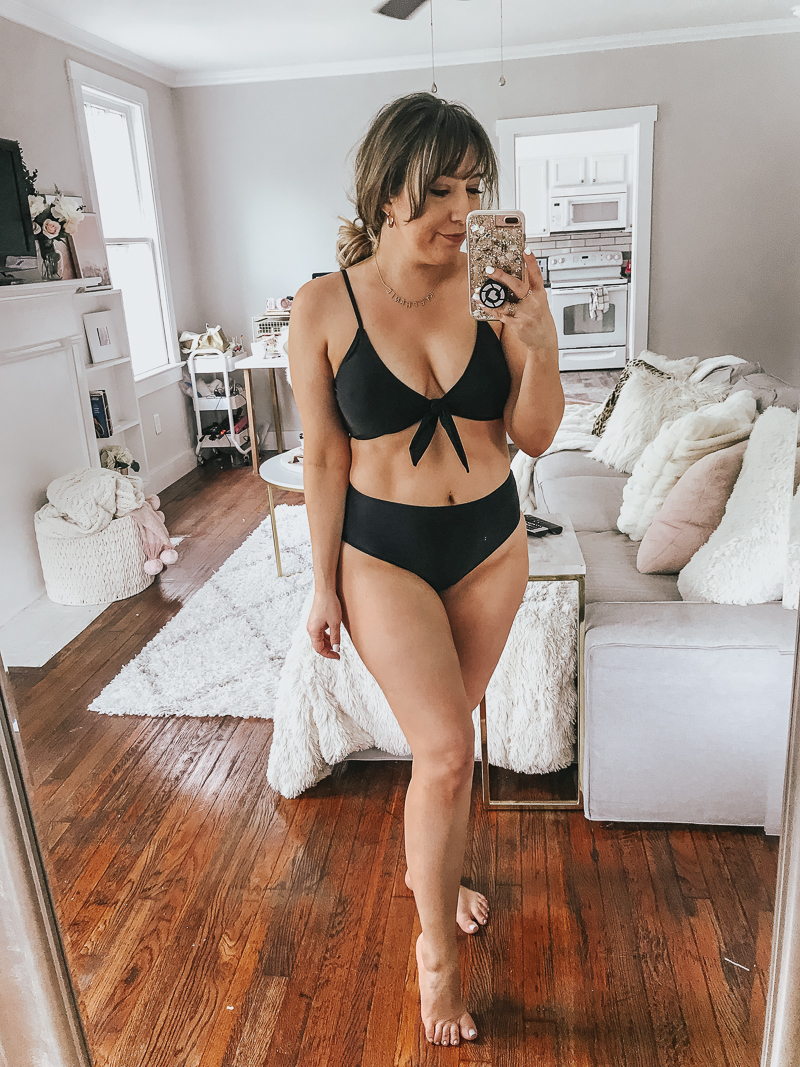 Amazon Swimsuit Haul - black high waist bikini 