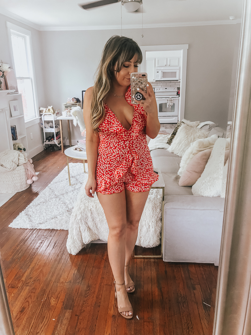 Amazon Fashion Spring Fashion Haul - red romper