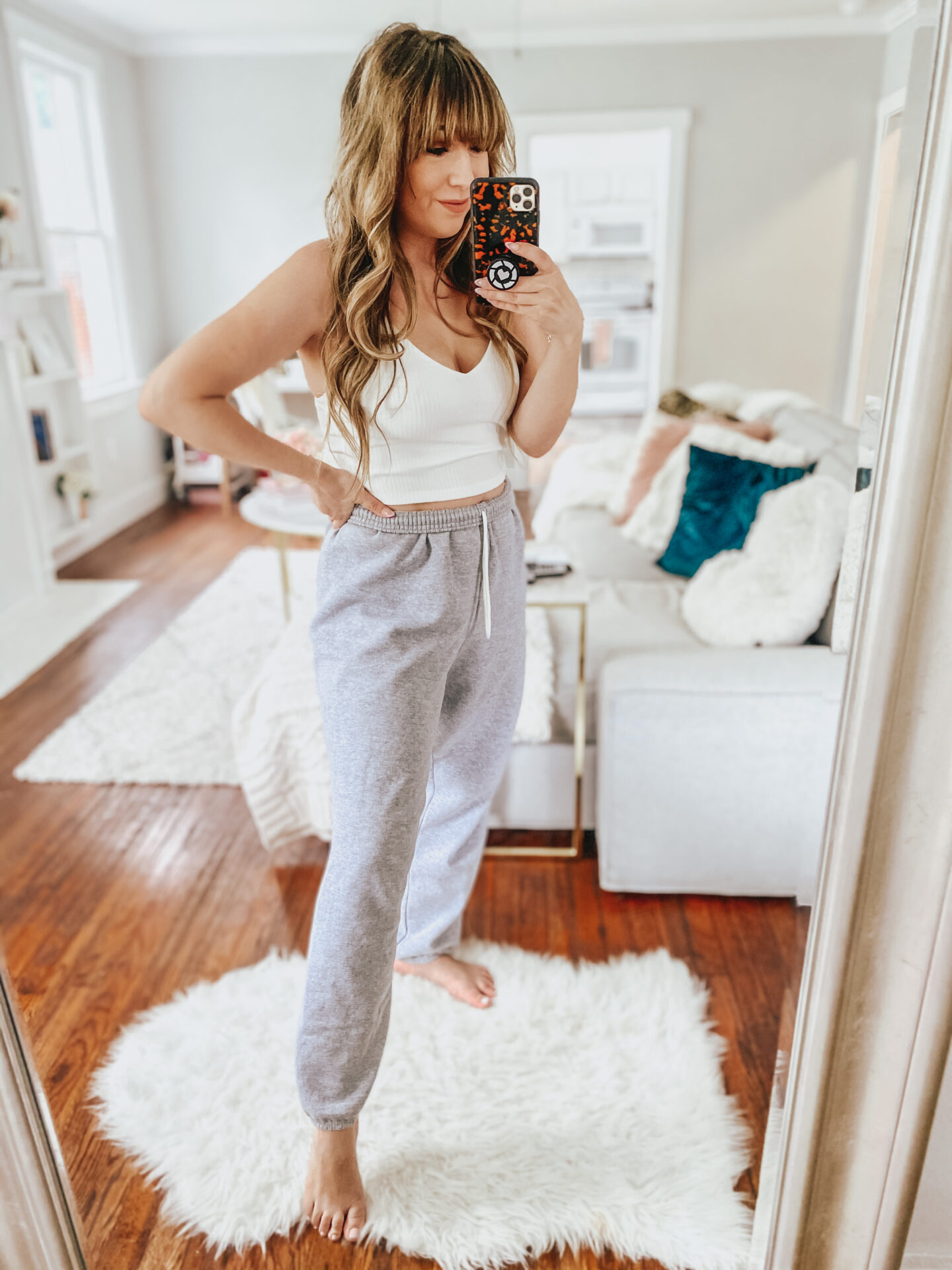 Cozy oversized sweatpants and crop top from Amazon