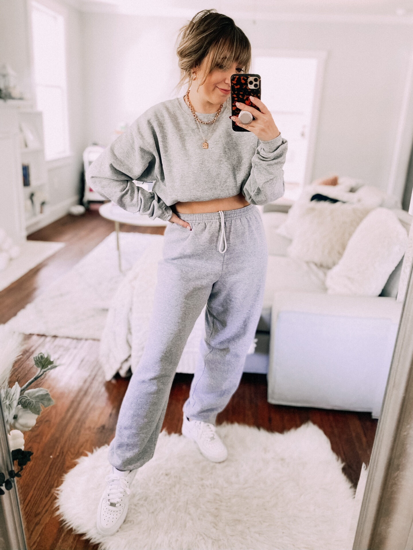 Gray sweatsuit from Amazon